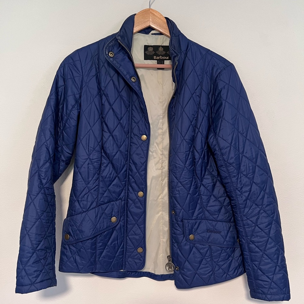 Barbour Blue Quilted Utility Jacket